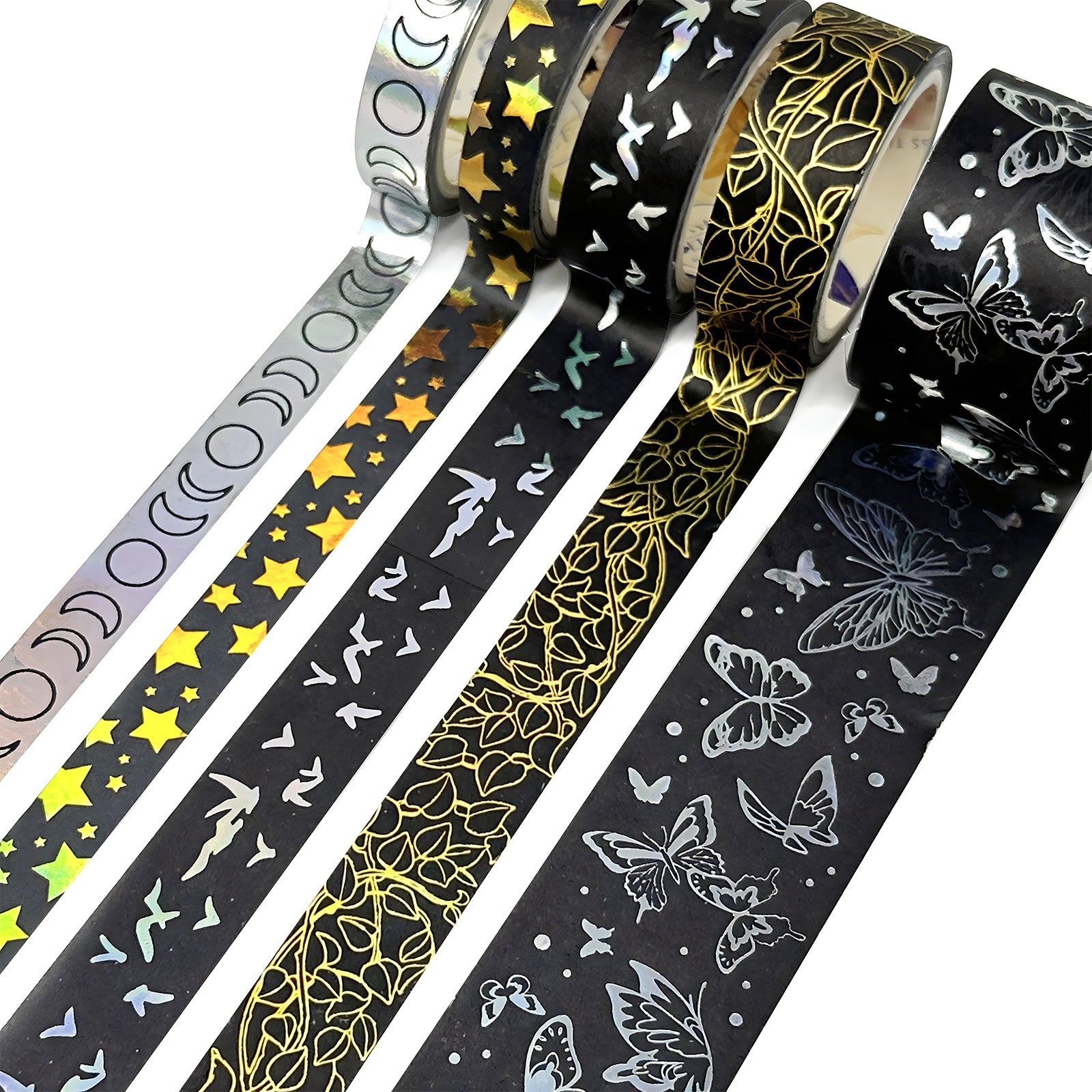 Foil Gold Rainbow Washi Tape Full Set, Card Scrapbooking Tape, Gift  Wrapping Tape Skinny 3mm X 5M Set of 24 No.12032 
