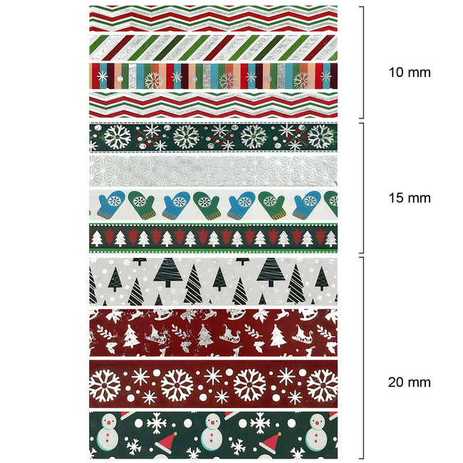 Wrapables Winter Season Washi Set for Arts & Crafts, Scrapbooking, Stationery, Diary