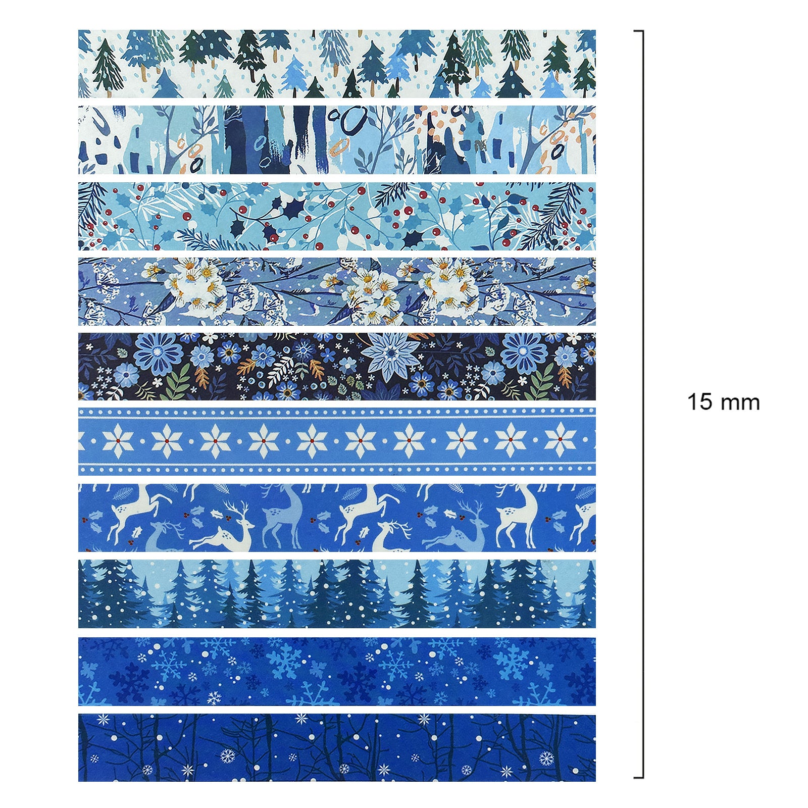 Winter PET Washi Tapes for Journaling, Scrapbooking, Planners & Crafts  Christmas, Holiday, Seasonal Stickers FAYWARE 