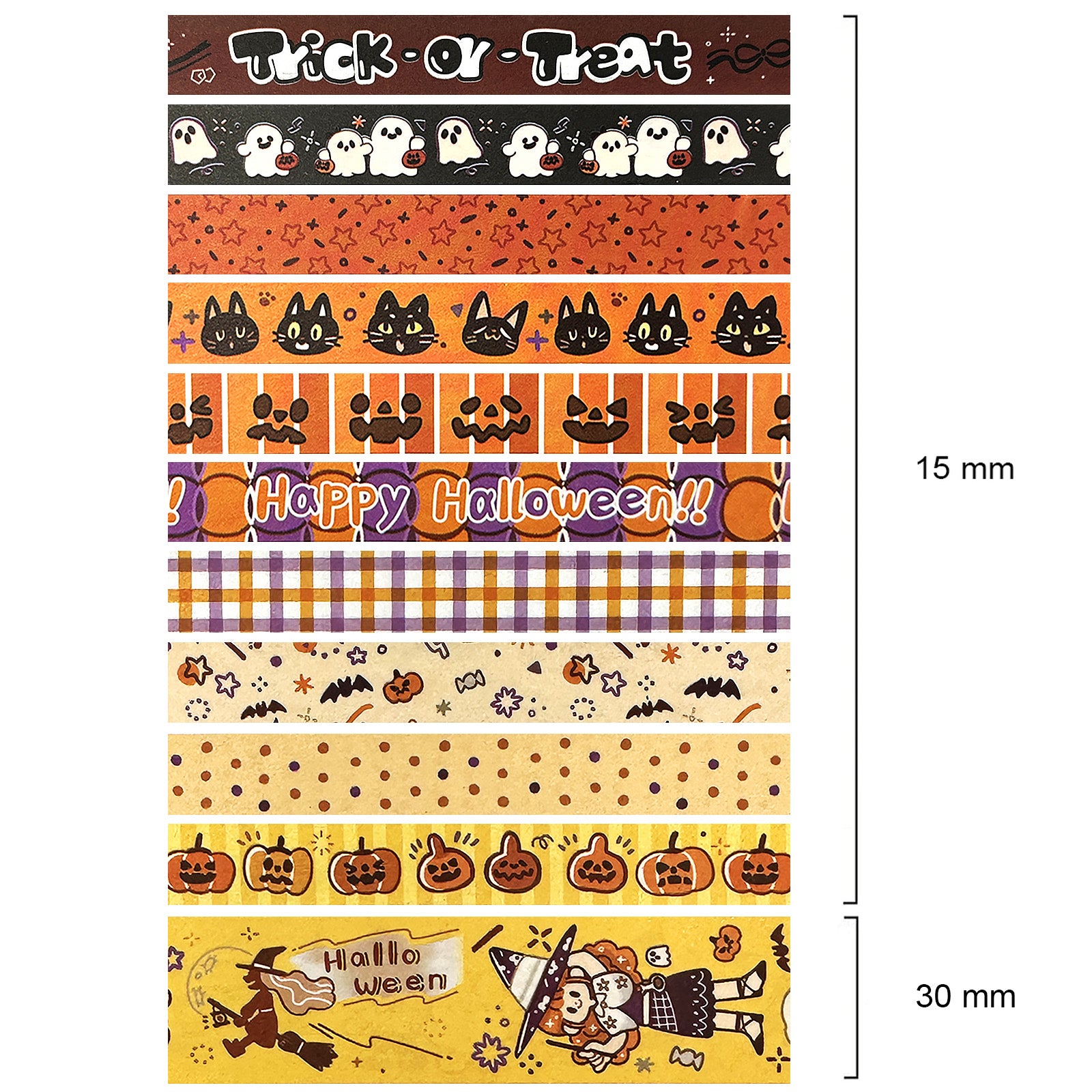 Wrapables Halloween Washi Tape for Scrapbooking, Stationery, Diary, Ca