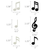 Wrapables Novelty Refrigerator Magnets for Kitchen, Whiteboards, Cabinets, and Lockers (Set of 12), Musical Notes