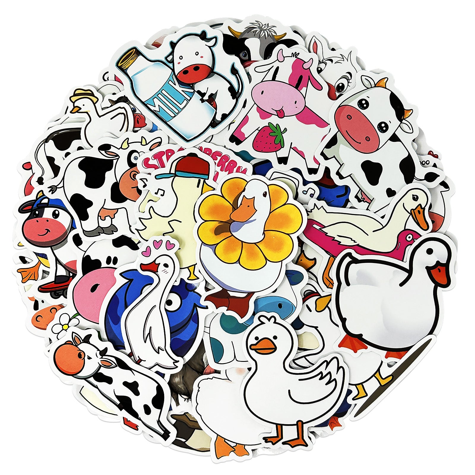Cute Animal Stickers for Kids, Teens- 100PCS Premium Waterproof Vinyl  Kawaii Aesthetic Stickers for Water Bottles