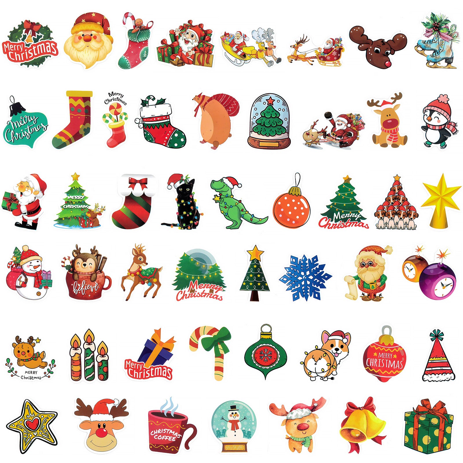 100 Pieces Christmas Snowflake Stickers Winter Snow Decals Waterproof Vinyl  Skateboard Stickers Laptop Decals Card Stickers For Water Bottle Diy Chris