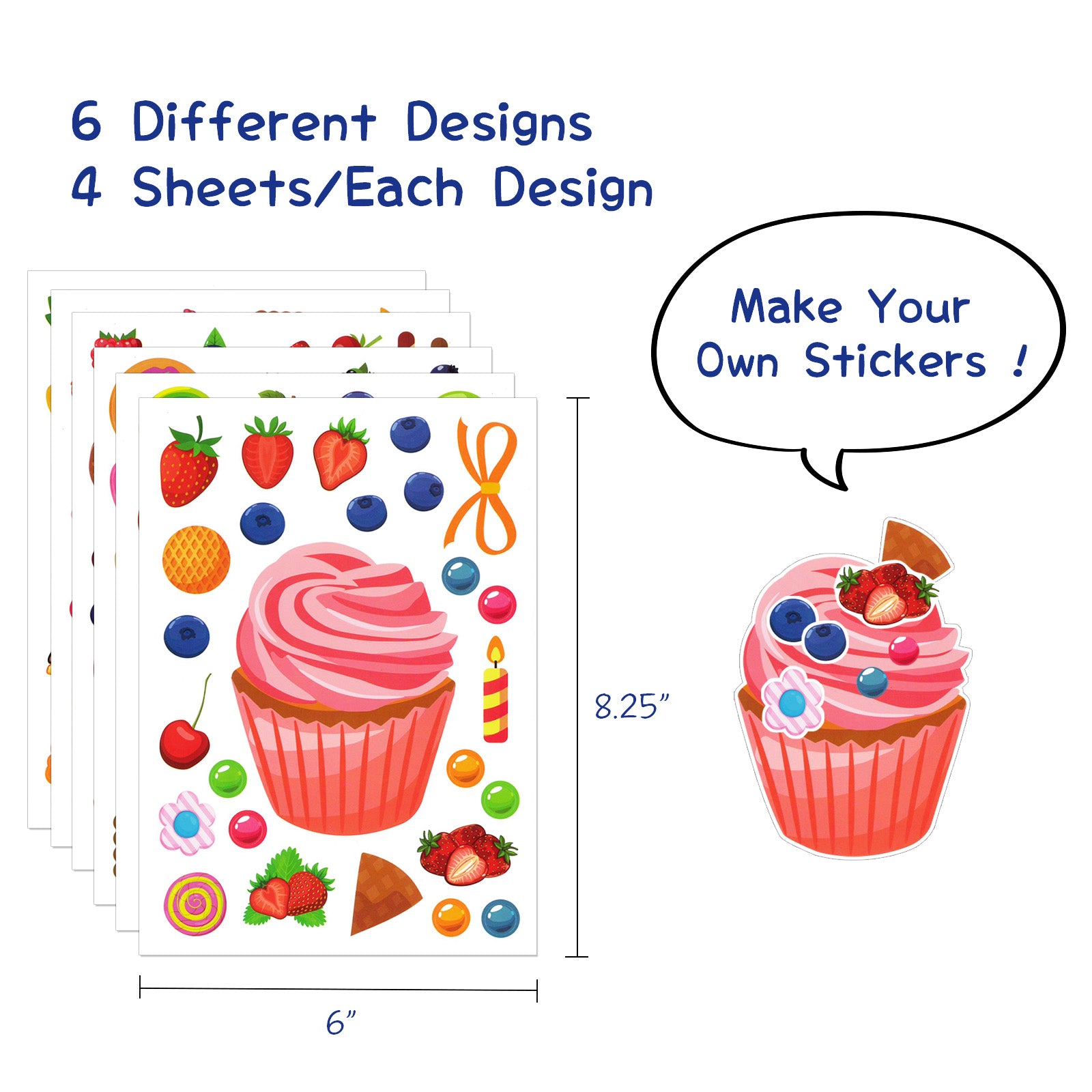 Wrapables Make Your Own Sticker Sheets, DIY Make a Face Stickers (24  Sheets), Farm Animals, 24 Pieces - Kroger