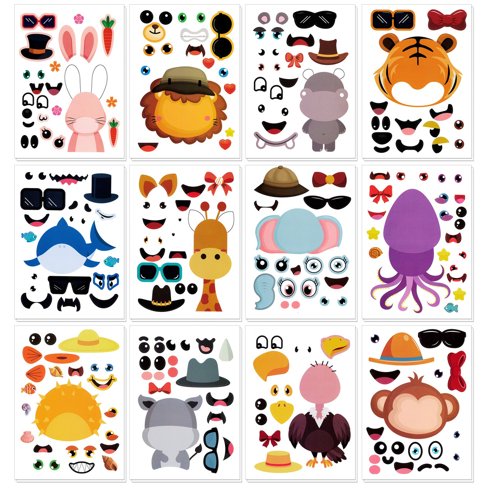 Wrapables Make Your Own Sticker Sheets, DIY Make a Face Stickers (24  Sheets), Dogs, 24 Pieces - Kroger