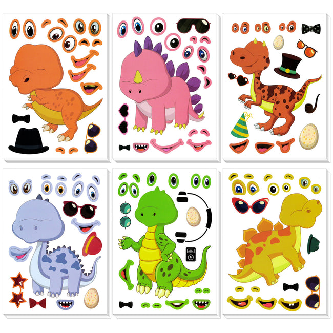 Wrapables Make Your Own Sticker Sheets, DIY Make a Face Animal, Food, Party Favor Stickers (24 Sheets)