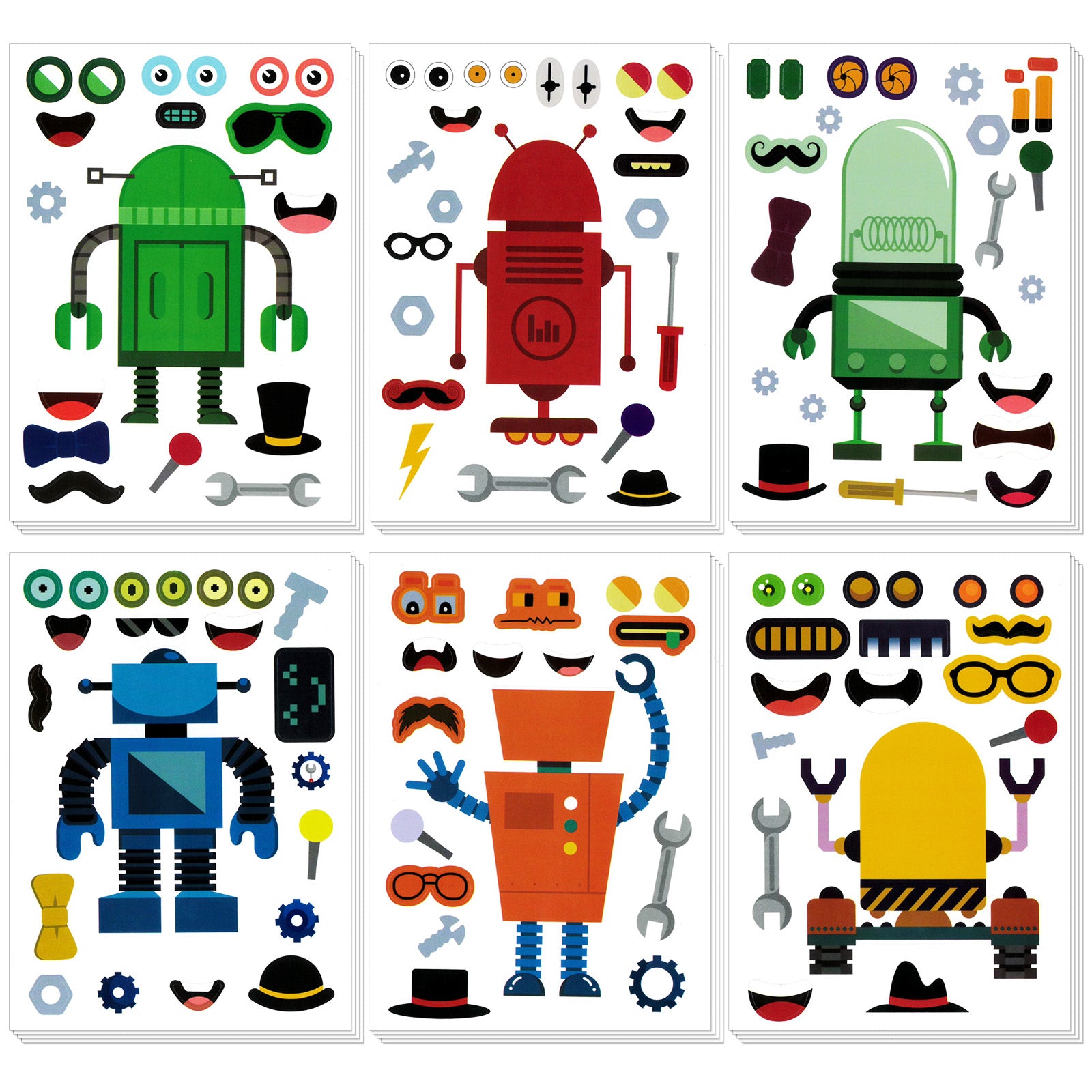 Wrapables Make Your Own Sticker Sheets, DIY Make a Face Stickers (24  Sheets), Construction, 24 Pieces - Kroger