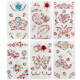 Wrapables Crystal Rhinestone Gem Stickers, Bling Jewel Adhesives for DIY Arts & Crafts, Smartphones, Water Bottles, Sunglass Cases (Set of 6)