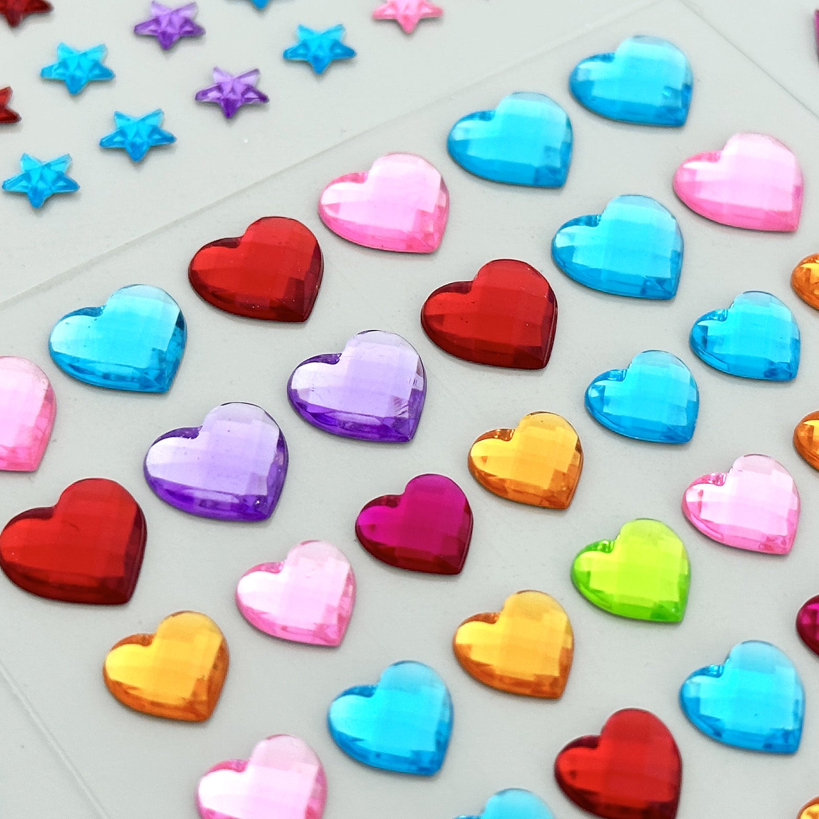 11 Sheet Heart Stickers Heart Rhinestone for Crafts Gem Stickers Jewels Stickers Sticker Crystal Stickers Self Adhesive Craft Face Jewels for Arts 