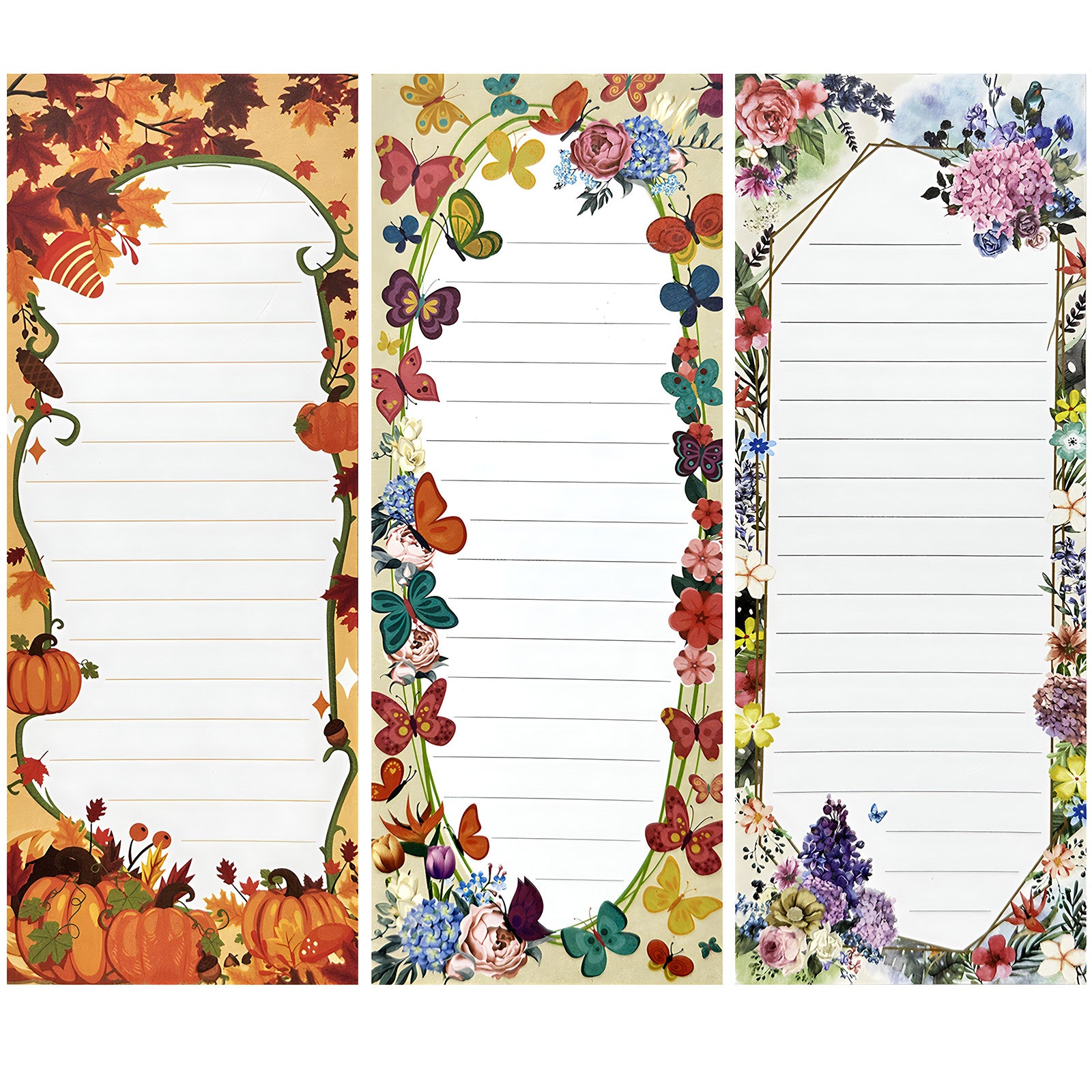 Wrapables Magnetic Notepads for Refrigerator, To-Do lists, Grocery Shopping, Memo, Reminders (Set of 3)