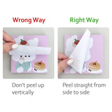 Wrapables Cute and Funny Animal Sticky Notes, Adhesive Memo Notepads for Home, Office, Work, Bunny and Kitty 4pc