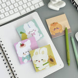 Wrapables Cute and Funny Animal Sticky Notes, Adhesive Memo Notepads for Home, Office, Work