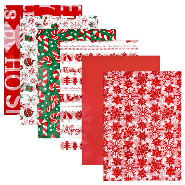 Wrapables Tissue Paper 20 x 28 Inch for Gift Wrapping, Arts & Crafts, Paper Flowers, Garlands, Tassels (60 Sheets), Festive Red & Green