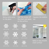 Wrapables Snowflake Window Clings Decal Stickers, Christmas Winter Decoration for Glass Windows, 9pc Starry