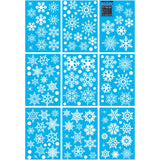 Wrapables Snowflake Window Clings Decal Stickers, Christmas Winter Decoration for Glass Windows, 9pc Starry