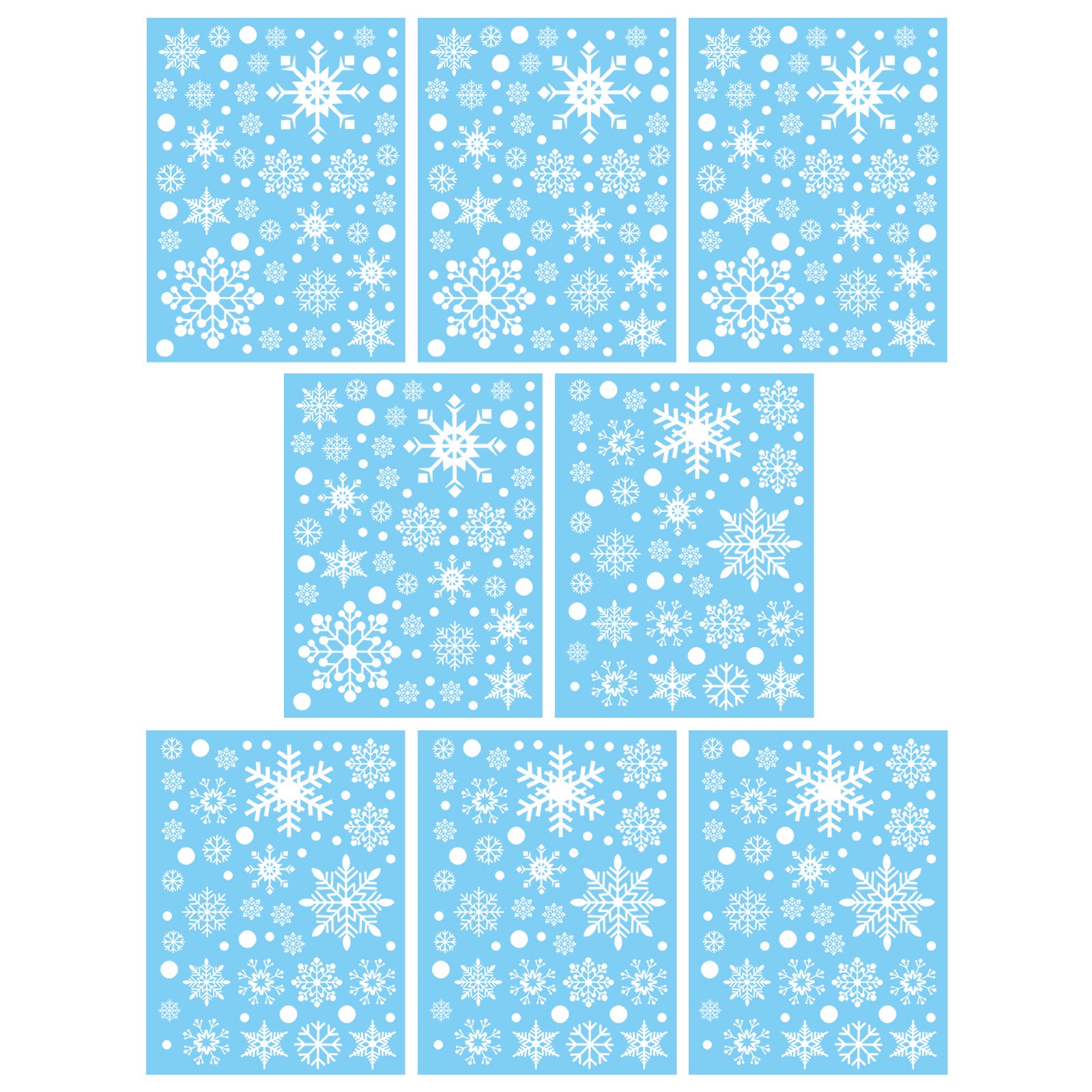 Wrapables Snowflake Window Clings Decal Stickers, Christmas Winter Decoration for Glass Windows