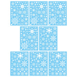 Wrapables Snowflake Window Clings Decal Stickers, Christmas Winter Decoration for Glass Windows, 8pc Festive