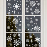 Wrapables Snowflake Window Clings Decal Stickers, Christmas Winter Decoration for Glass Windows, 8pc Festive