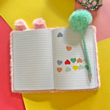 Wrapables Plush Journal, A5 Lined Notebook Diary for Writing and Drawing