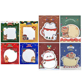 Wrapables Happy Holidays Christmas Sticky Notes, Adhesive Winter Holiday Memo Notepads for Home, Office, Work, Cute Buddies 8pc