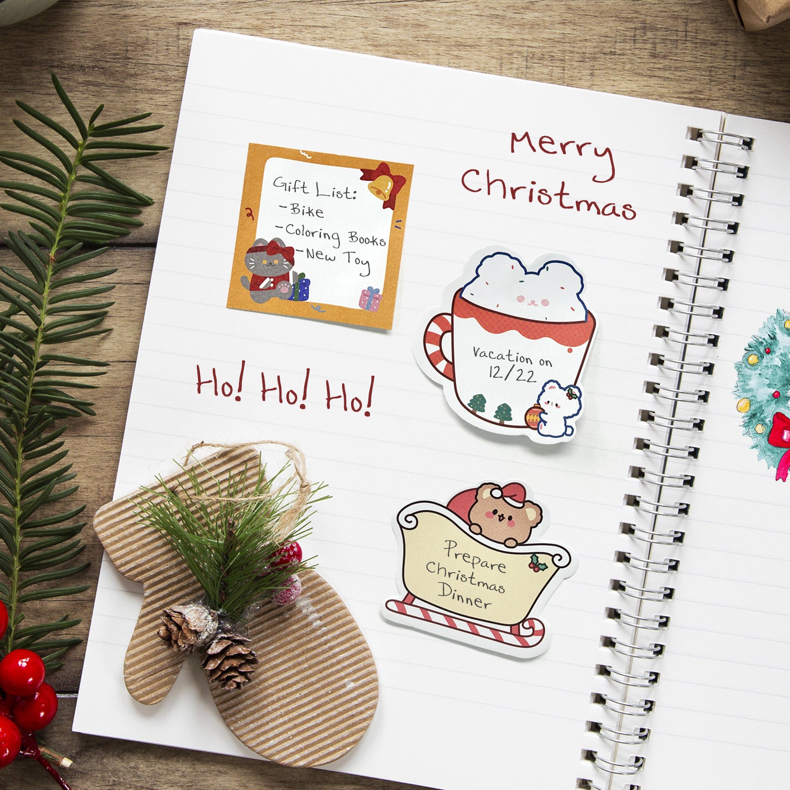 Notes 50 Memo Present Notepads Notepads Christmas Pieces Holidays