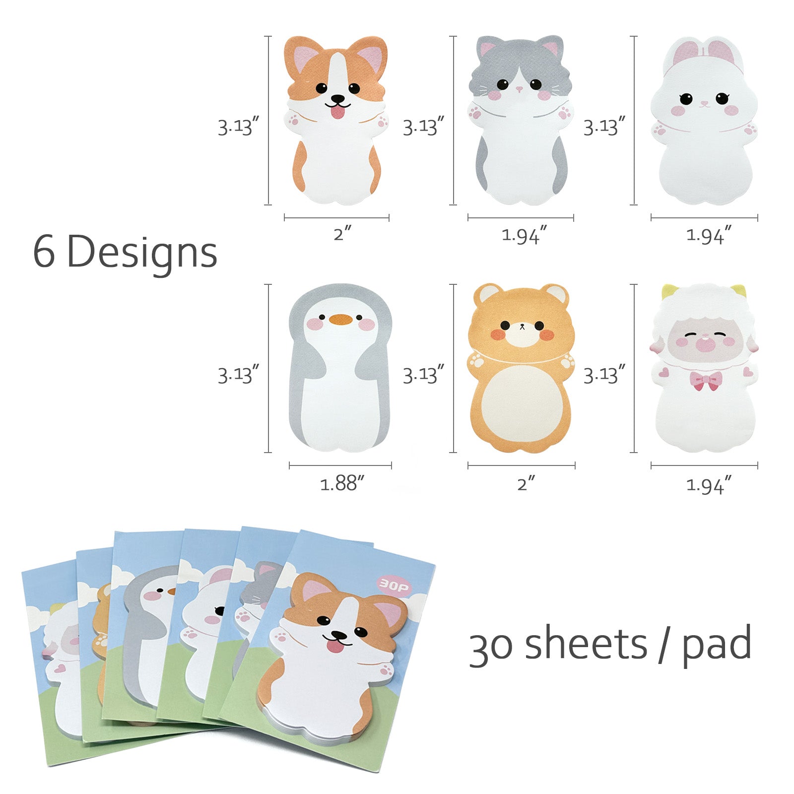 200 Foglietti Adesivi Animali - Blocchetti Memo Colorati Per Bambini - Foto 2