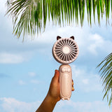 Wrapables Mini Portable Handheld and Desktop Rechargeable USB Fan
