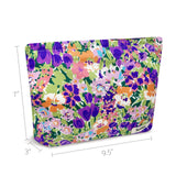 Wrapables Cosmetic Pouch, Makeup and Toiletry Travel Bag, Purple Garden