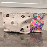 Wrapables Cosmetic Pouch, Makeup and Toiletry Travel Bag, Embroidered Cats