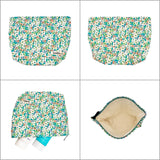 Wrapables Cosmetic Pouch, Makeup and Toiletry Travel Bag, Green Floral