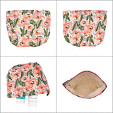 Wrapables Cosmetic Pouch, Makeup and Toiletry Travel Bag, Pink Flower