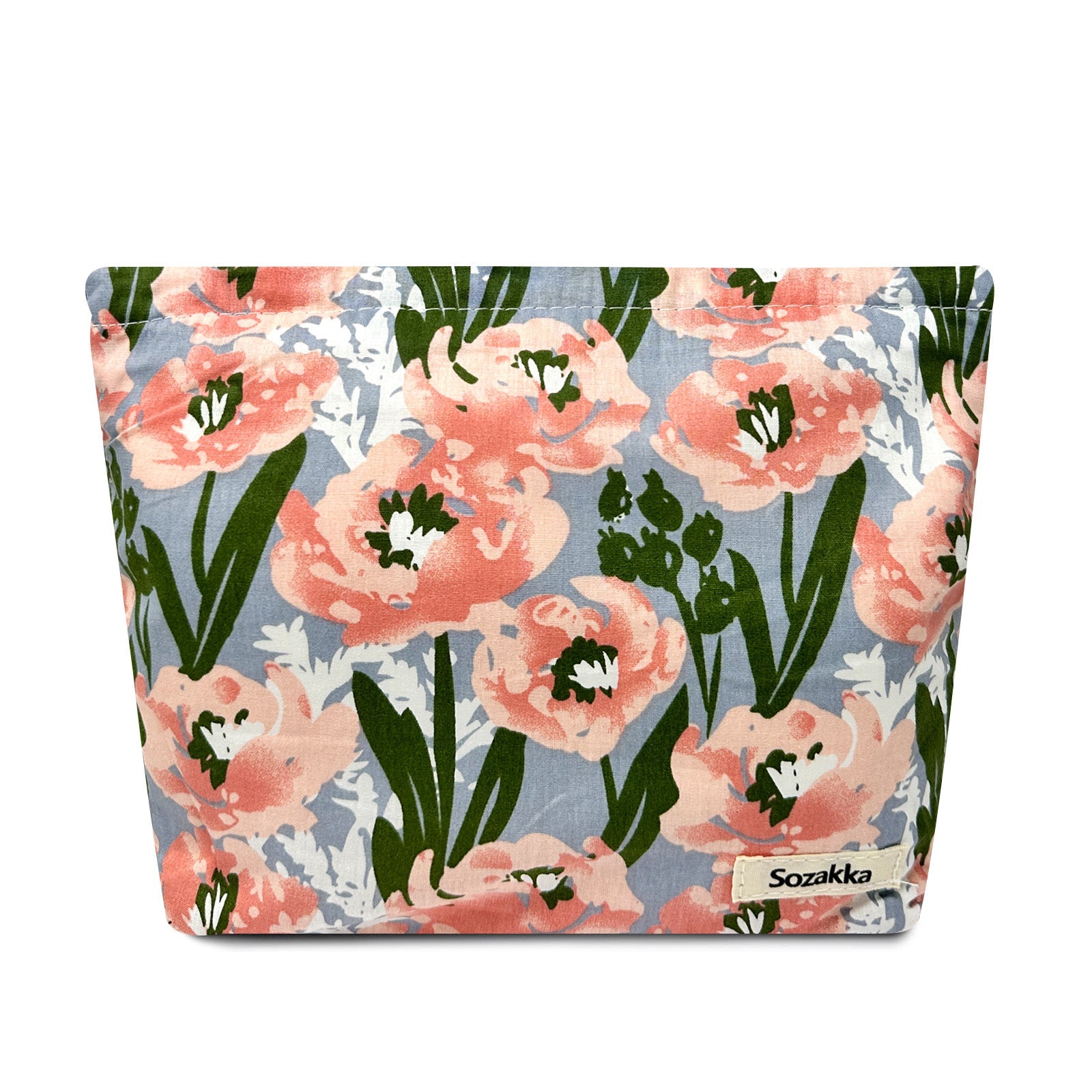 Wrapables Cosmetic Pouch, Makeup and Toiletry Travel Bag, Pink Flower