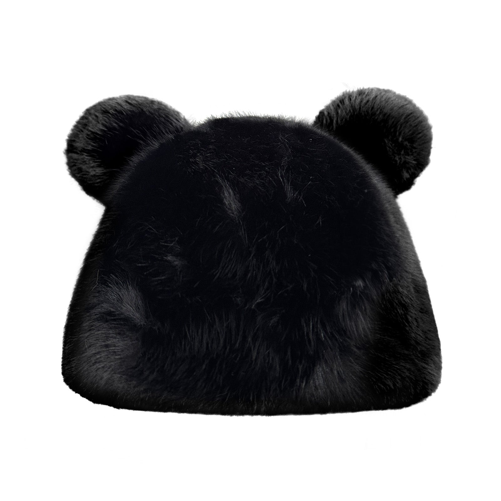 Wrapables Faux Fur Fluffy Bear Ears Winter Beanie Hat