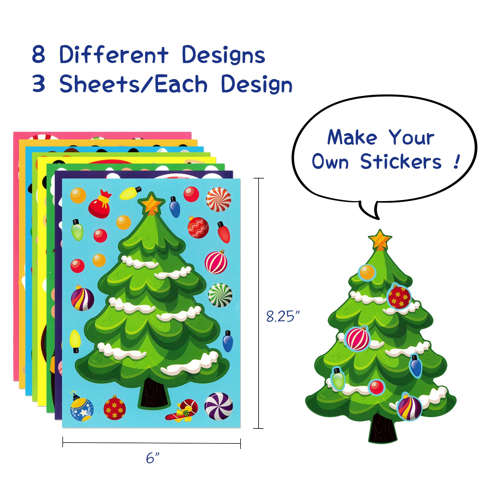 Shiny Stickers, 3d Colorful Baby Rewards & Holiday Decoration Stickers
