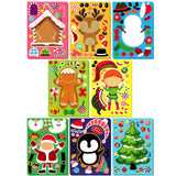 Wrapables Make Your Own Christmas Stickers, DIY Make a Face Sticker Sheets, Holiday Crafts and Activities, Party Favors (24 Sheets)