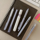 Wrapables 5 Gel Pens + 1 Highlighter Writing Set, 0.5mm Black Ink Pens, for Bible Studies, Journaling, Home and Office