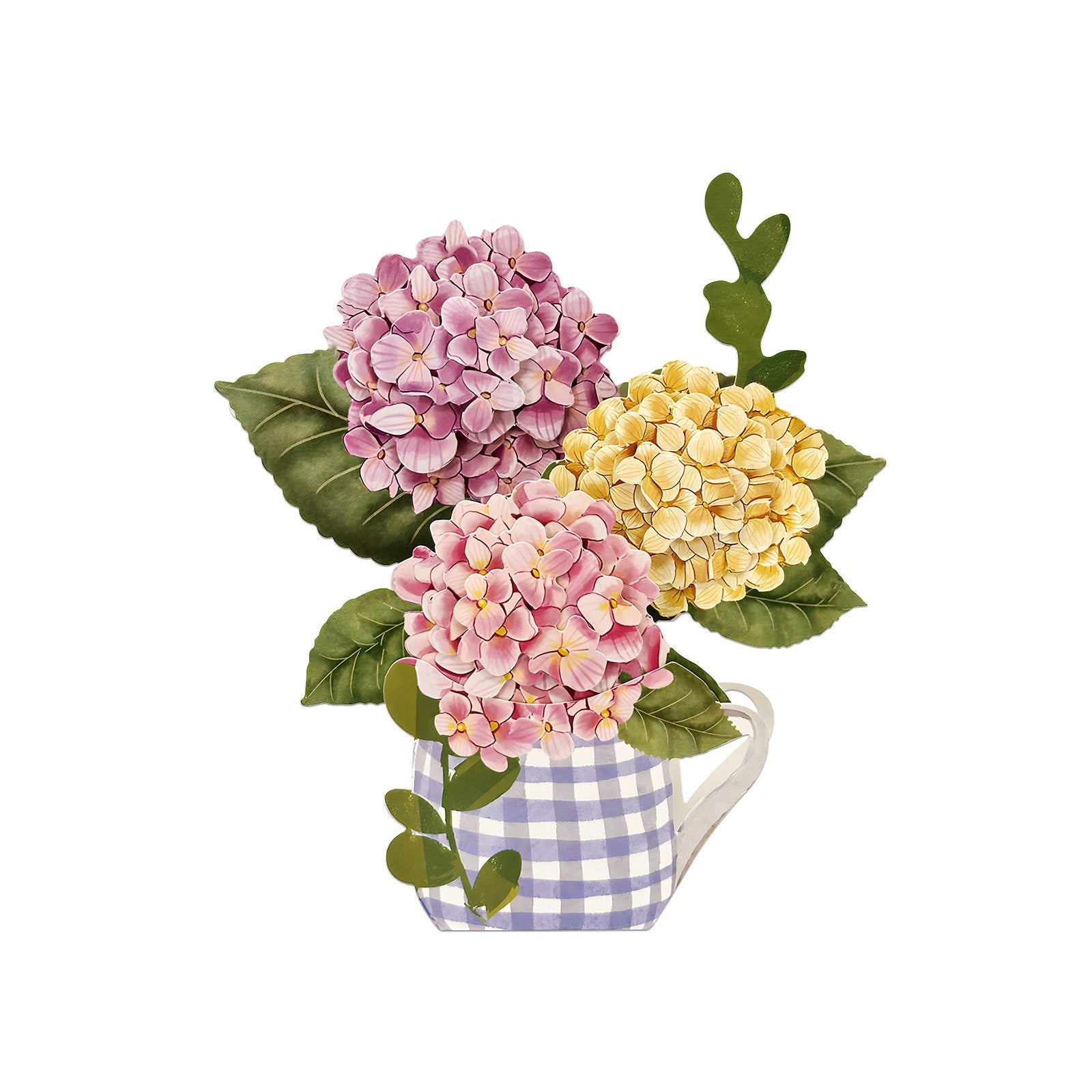 Wrapables 3D Pop Up Floral Greeting Card, Flower Bouquet Card for Mother's Day, Birthday, Anniversary, All Occasions, Hydrangea