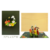 Wrapables 3D Pop Up Floral Greeting Card, Flower Bouquet Card for Mother's Day, Birthday, Anniversary, All Occasions, Hummingbirds