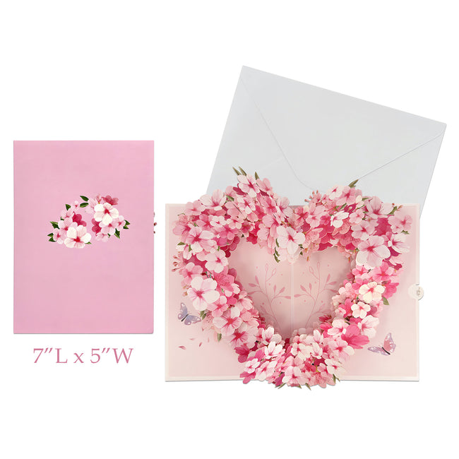 Wrapables 3D Pop Up Floral Greeting Card, Flower Bouquet Card for Mother's Day, Birthday, Anniversary, All Occasions