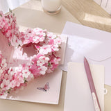 Wrapables 3D Pop Up Floral Greeting Card, Flower Bouquet Card for Mother's Day, Birthday, Anniversary, All Occasions, Heart Wreath