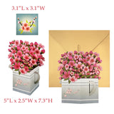 Wrapables 3D Pop Up Floral Greeting Card, Flower Bouquet Card for Mother's Day, Birthday, Anniversary, All Occasions, Cherry Blossoms Watering Can