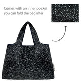 Wrapables Large & Small Foldable Nylon Reusable Shopping Grocery Bags (Set of 2), Star Patterns