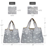 Wrapables Large & Small Foldable Tote Nylon Reusable Grocery Bags, Set of 2