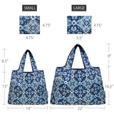 Wrapables Large & Small Foldable Tote Nylon Reusable Grocery Bags, Set of 2