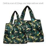 Wrapables Large & Small Foldable Tote Nylon Reusable Grocery Bags, Set of 2