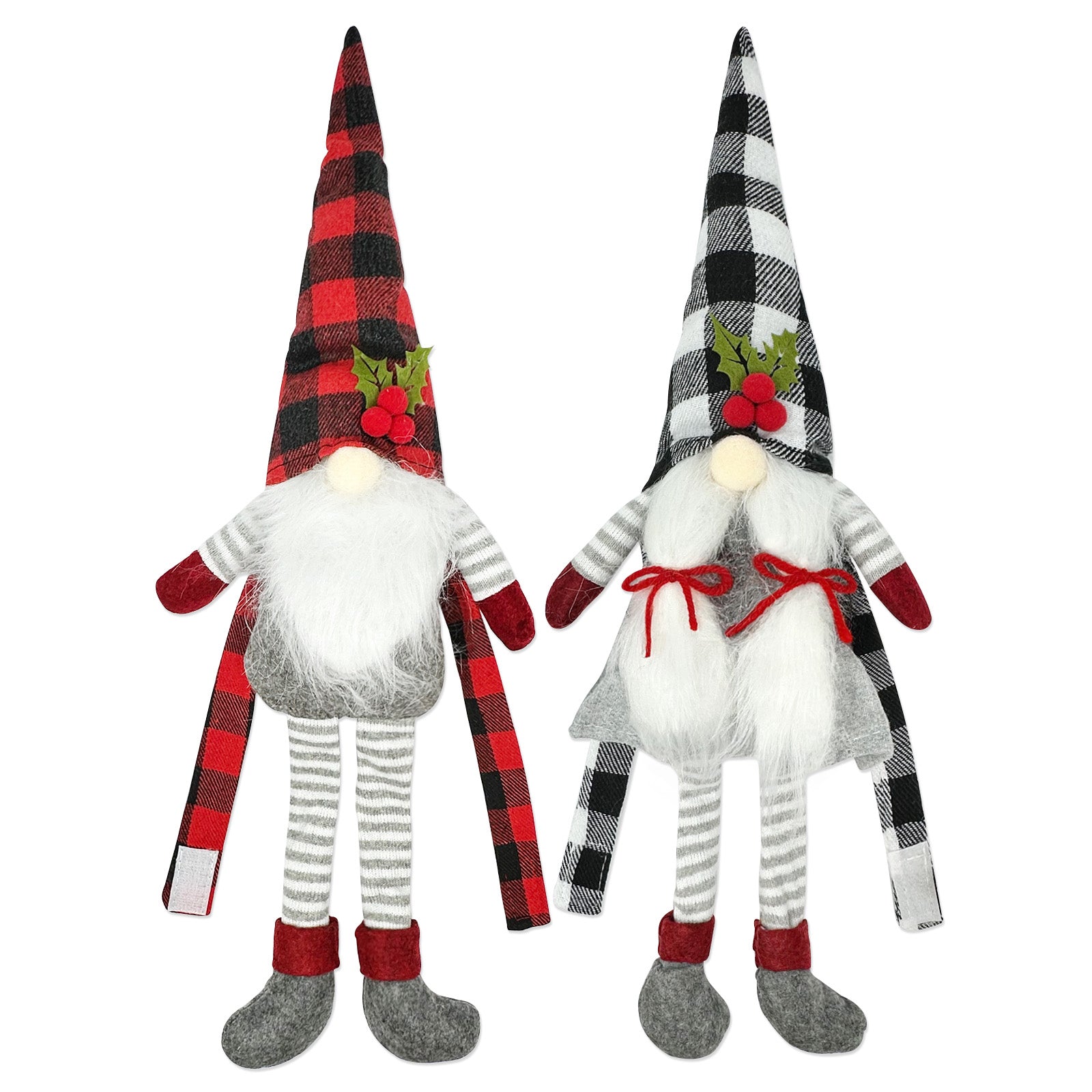 Wrapables Mr and Mrs Christmas Gnome Curtain Tiebacks, Christmas Ornaments Home Decor Window Decorations (Set of 2)