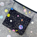 Wrapables Large & Small Foldable Nylon Reusable Shopping Bags (Set of 2), Solar System