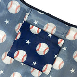 Wrapables Large & Small Foldable Nylon Reusable Shopping Bags (Set of 2), Baseball