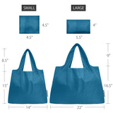 Wrapables Large & Small Foldable Tote Nylon Reusable Grocery Bags, Set of 2