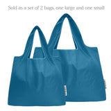 Wrapables Large & Small Foldable Tote Nylon Reusable Grocery Bags, Set of 2